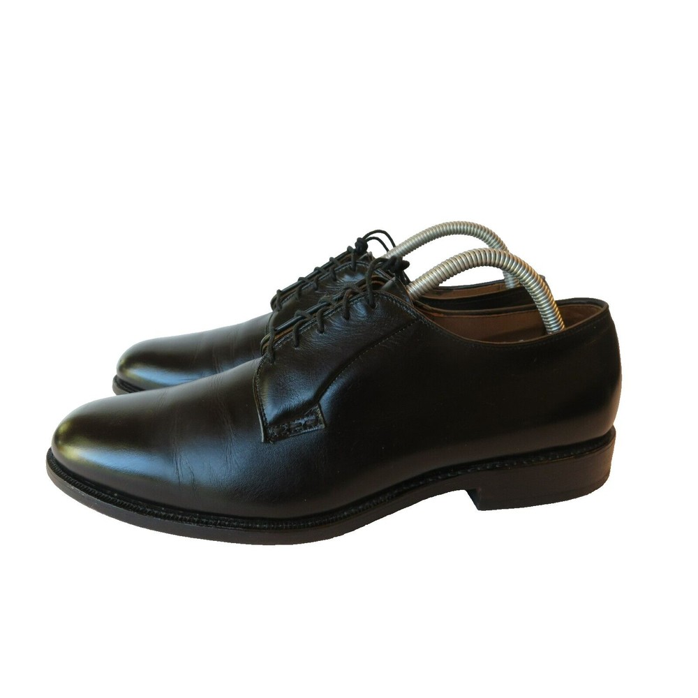 Allen Edmonds Bristol Sz 9.5C Vintage Men Black Made USA Leather Lace Up Shoes